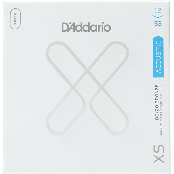 D'Addario XSABR1253-3P, Strenges�t Western XS Bronze 012-053, 3-pack
